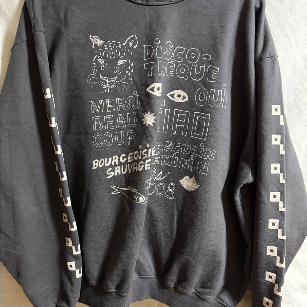 Gray Graphic women’s Clare V Sweatshirt